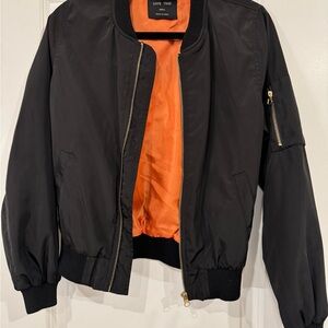 Love Tree Black Jacket with Orange Lining